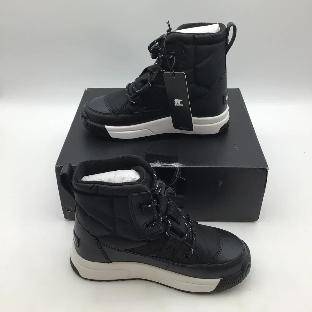 Sorel Youth Whitney III Size‎ 3 Black Waterproof Insulated Boots NY5288-010 NEW